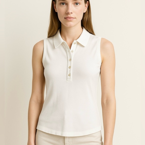 🌻Club Monaco Women's Perfect White Sleeveless Shirt Size XS | Excellent Cond. - Picture 1 of 5